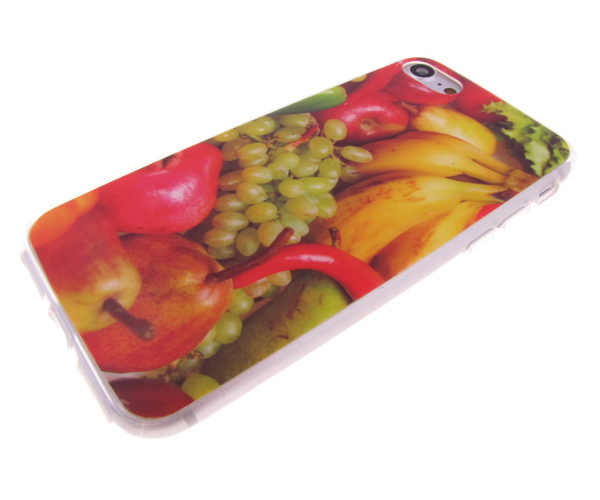Накладка Apple iPhone 6 силикон Фрукты Микс виноград, бананы, яблоки, груши