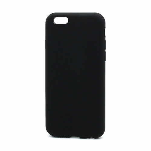 Накладка Apple iPhone 6 черный Silicone Case Full без лого