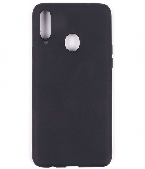 Накладка Samsung A20s черный матовый 0.8мм силикон