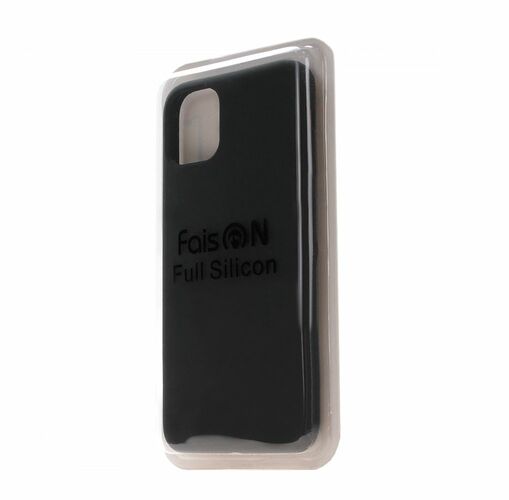 Накладка Apple iPhone 11 черный FaisOn Silicone Case без лого