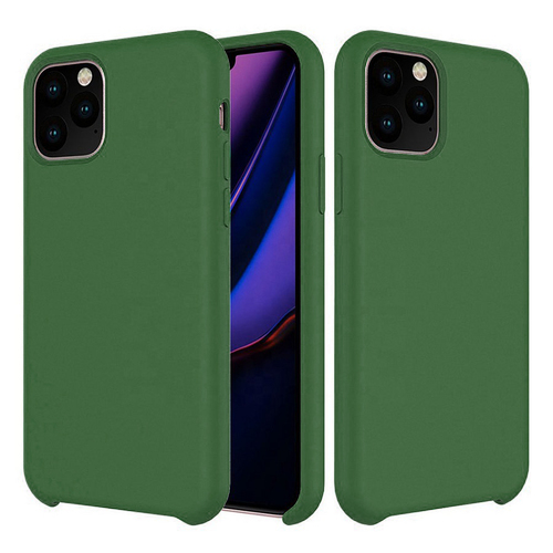 Накладка Apple iPhone 11 темно-зеленый Silicone Case без лого
