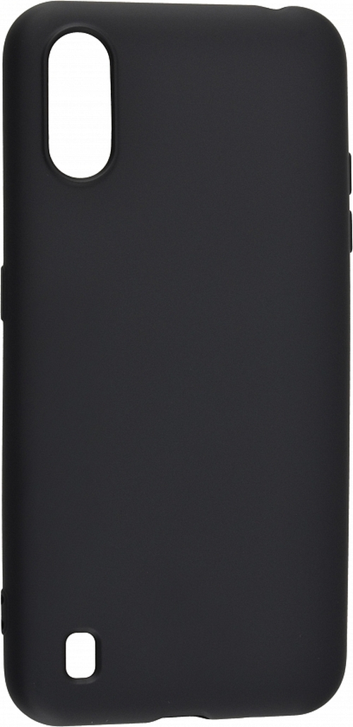 Накладка Samsung A01/M01 черный матовый 0.8мм силикон