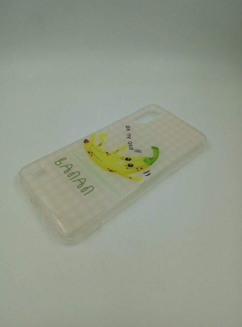 Накладка Samsung A01/M01 прозрачный бампер прозрачный силикон Фрукты Банан Oh my god