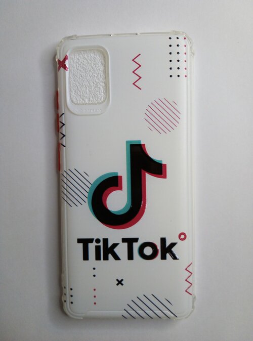 Накладка Apple iPhone XR белый Антишок силикон Соцсети TikTok