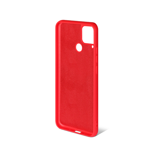Накладка Realme C15 красный DF Silicone Case без лого