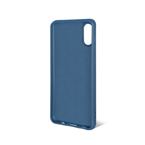 Накладка Samsung A02/M02 синий DF Silicone Case без лого