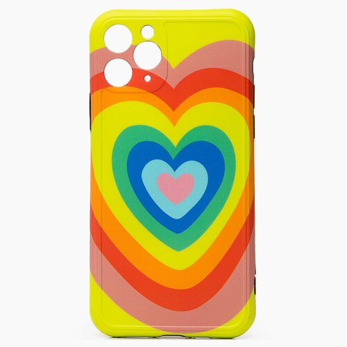 Накладка Apple iPhone 12/12 Pro colorful силикон Love серия Сердечки