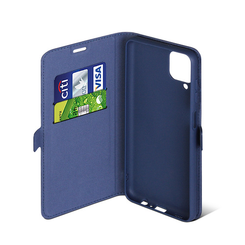 Чехол-книжка Samsung A12/M12 синий горизонтальный DF