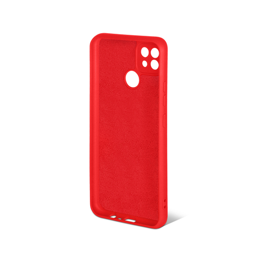 Накладка Realme C21 красный DF Silicone Case без лого