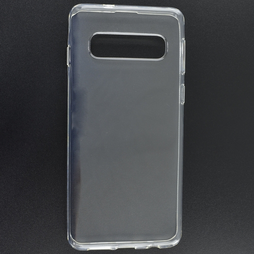 Накладка Samsung S10 прозрачный с бортиком вокруг камеры 1мм силикон