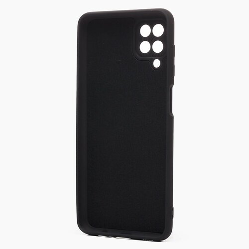 Накладка Samsung A12/M12 черный с защитой камеры Silicone Case Full без лого - 3
