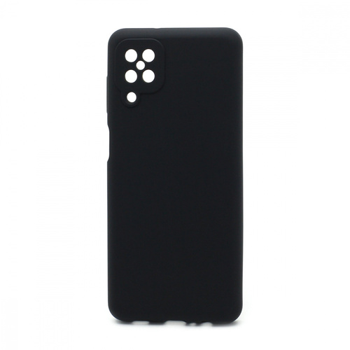 Накладка Samsung A12/M12 черный с защитой камеры Silicone Case Full без лого - 8