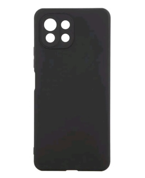 Накладка Xiaomi Mi11 Lite черный матовый 1мм силикон