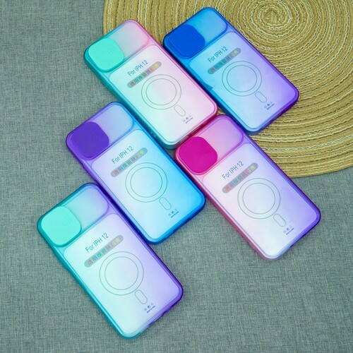 Накладка Apple iPhone 11 сине-фиолетовый с градиентом силикон Раздвижное окно