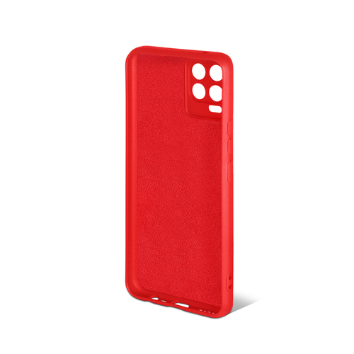 Накладка Realme 8/8 Pro красный DF Silicone Case без лого