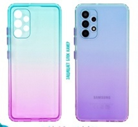 Накладка Samsung A12/M12 фиолетовый с градиентом 1.5мм силикон
