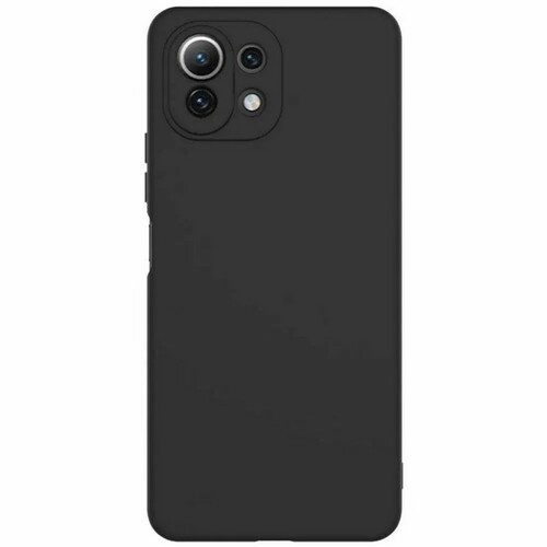 Накладка Xiaomi Mi11 Lite черный Silicone Case Full без лого