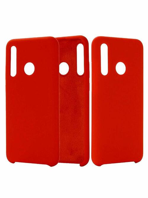 Накладка Xiaomi Redmi Note 8 Pro красный Silicone Case без лого - 2