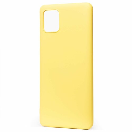 Накладка Samsung A81/M60S/Note 10 Lite желтый Silicone Case Full без лого - 2