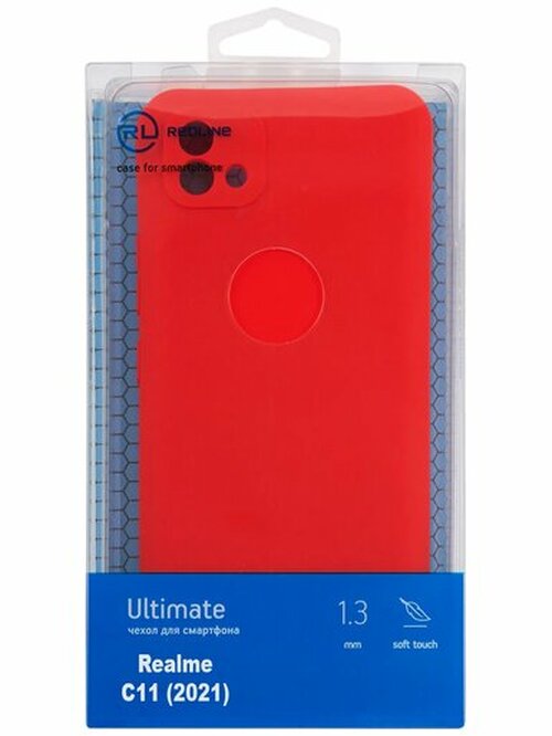 Накладка Realme C20/C11 2021 красный силикон RedLine Ultimate