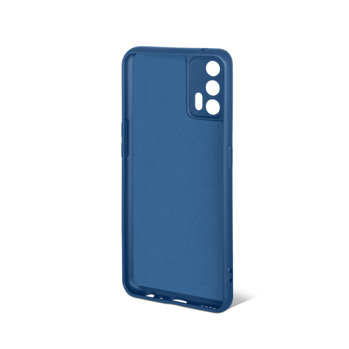 Накладка Realme GT синий DF Silicone Case без лого