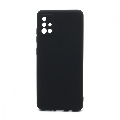 Накладка Samsung A51 черный с защитой камеры силикон Под оригинал без логотипа
