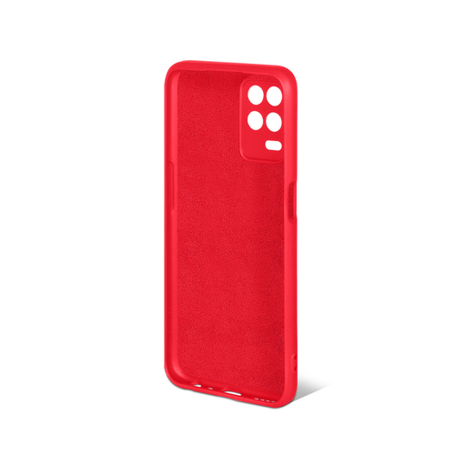 Накладка Realme 8 5G/Narzo 30 5G красный DF Silicone Case без лого