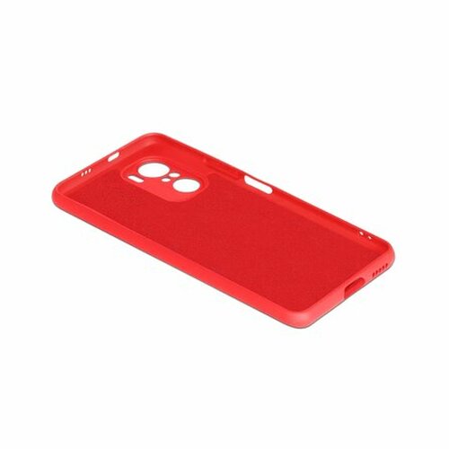 Накладка Xiaomi Poco F3/Redmi K40 красный DF Silicone Case без лого - 3