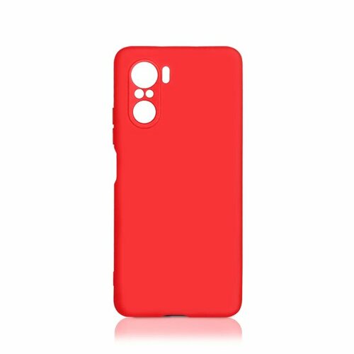 Накладка Xiaomi Poco F3/Redmi K40 красный DF Silicone Case без лого