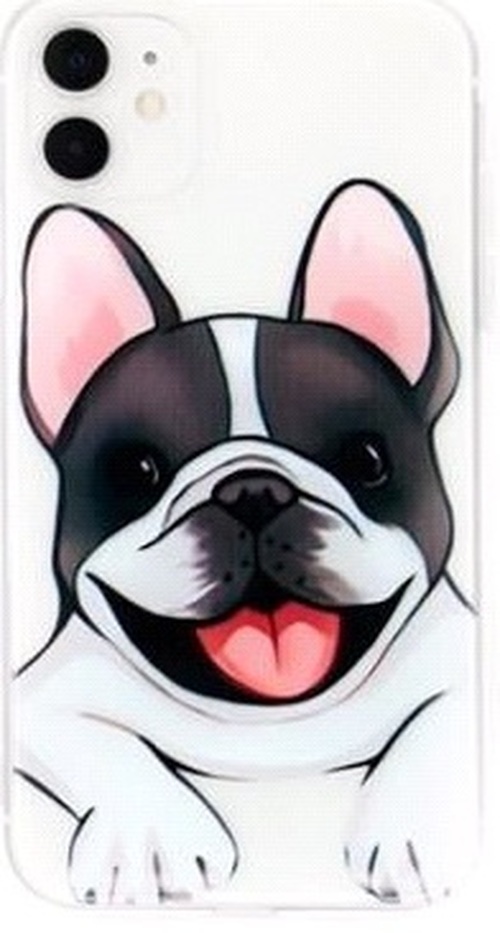 Накладка Samsung A22/M22/M32 прозрачный с защитой камеры силикон Животные Собаки улыбака черный