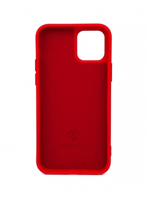 Накладка Apple iPhone 12 красный с защитой камеры силикон Monarch Под оригинал без логотипа - 2