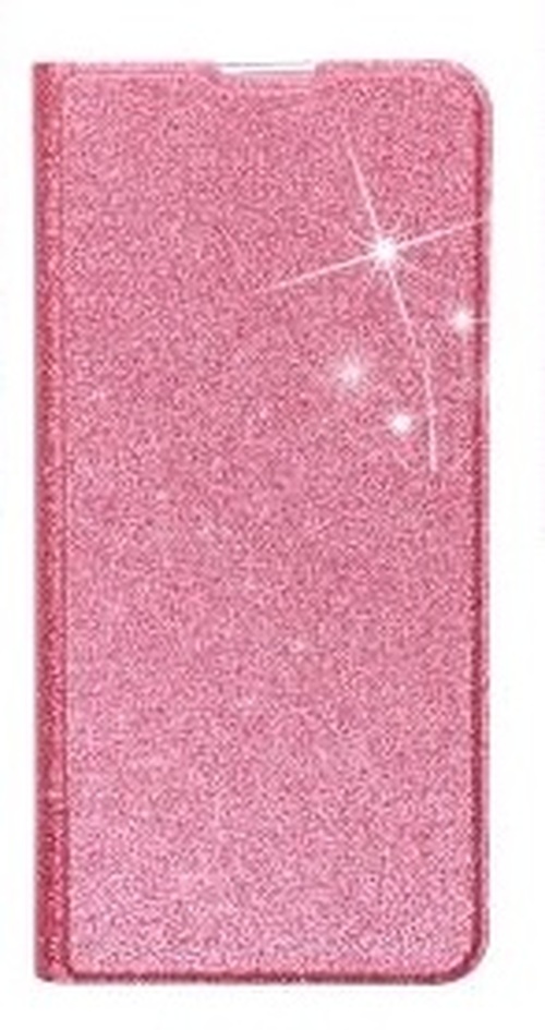Чехол-книжка Samsung A12/M12 розовый горизонтальный ReCase Блестки