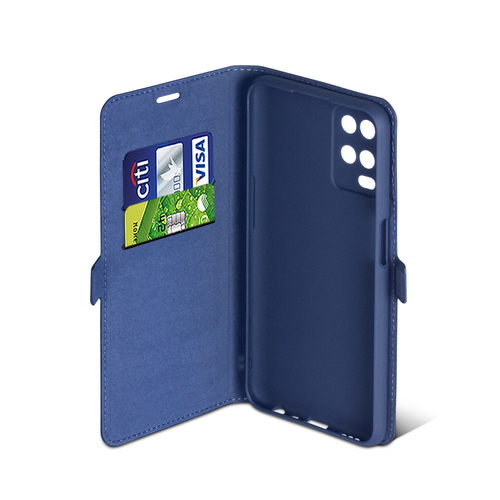 Чехол-книжка Oppo A54 4G синий горизонтальный DF