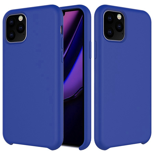 Накладка Apple iPhone 11 синий Silicone Case без лого