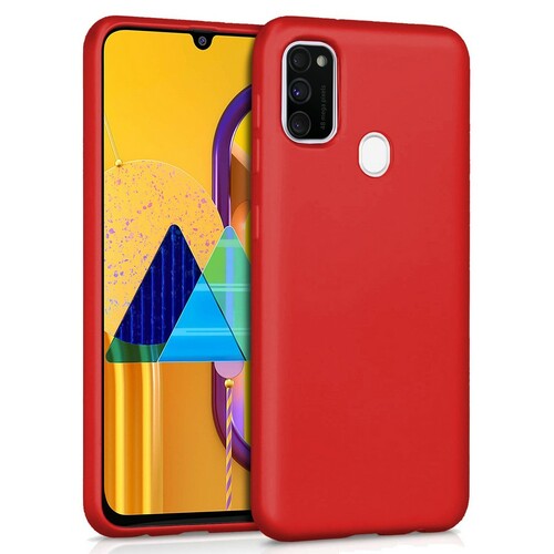 Накладка Samsung F41/M21s/M31 красный Silicone Case без лого