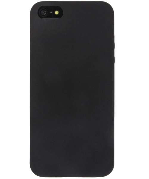 Накладка Apple iPhone 5/5S/SE черный матовый 0.8мм силикон