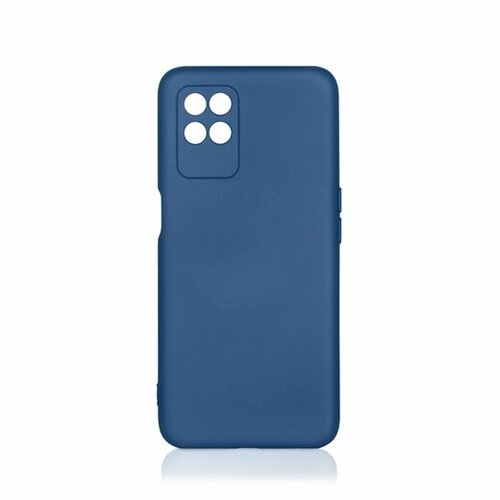 Накладка Realme 8i/Narzo 50 синий DF Silicone Case без лого