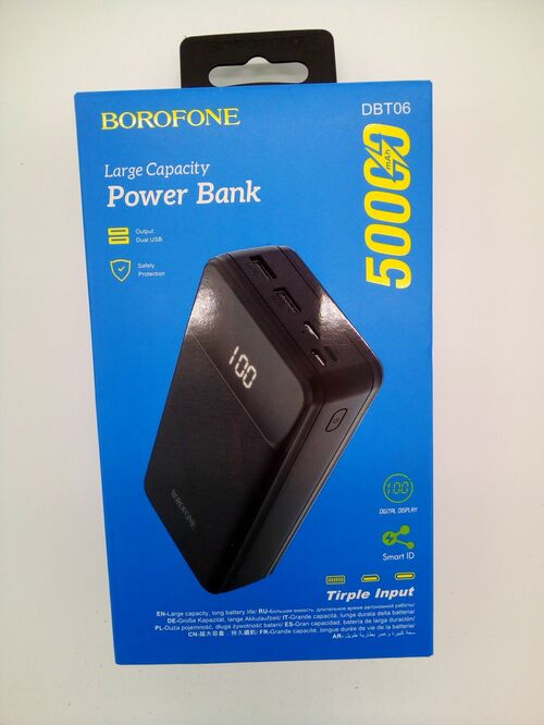 Внешний аккумулятор 50000mAh Borofone DBT06 2USB+Type-C черный