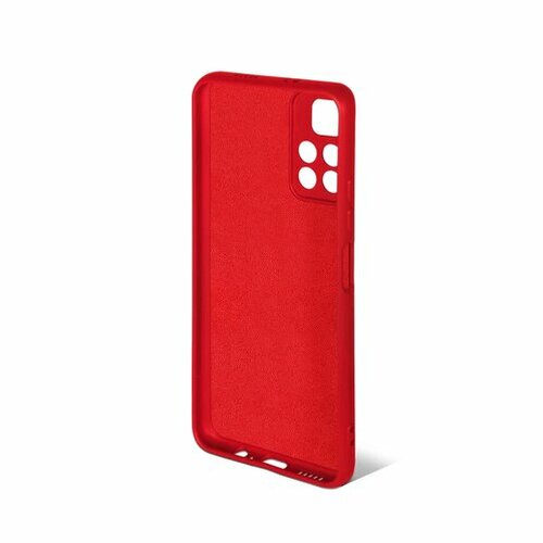 Накладка Xiaomi Poco M4 Pro 5G красный DF Silicone Case без лого - 3