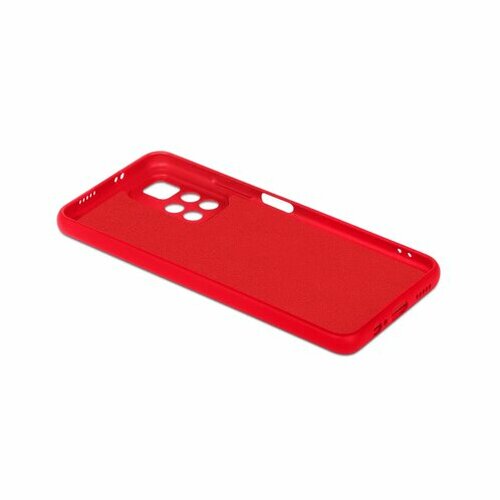 Накладка Xiaomi Poco M4 Pro 5G красный DF Silicone Case без лого - 4