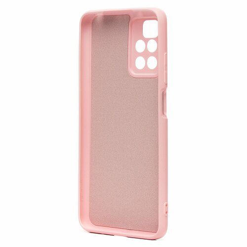 Накладка Xiaomi Redmi 10 светло-розовый с защитой камеры Silicone Case Full без лого - 3