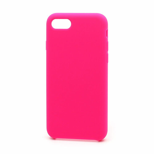 Накладка Apple iPhone 7/8/SE 2020 ярко-розовый Silicone Case без лого