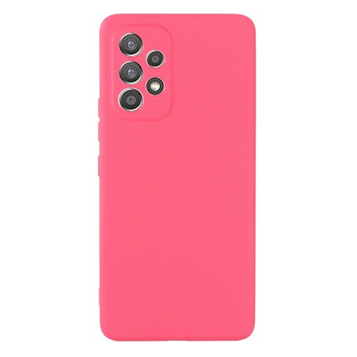 Накладка Samsung A33 розовый с защитой камеры Silicone Case Full без лого