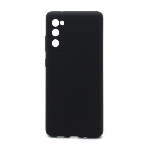 Накладка Samsung S20 FE черный с защитой камеры Silicone Case Full без лого