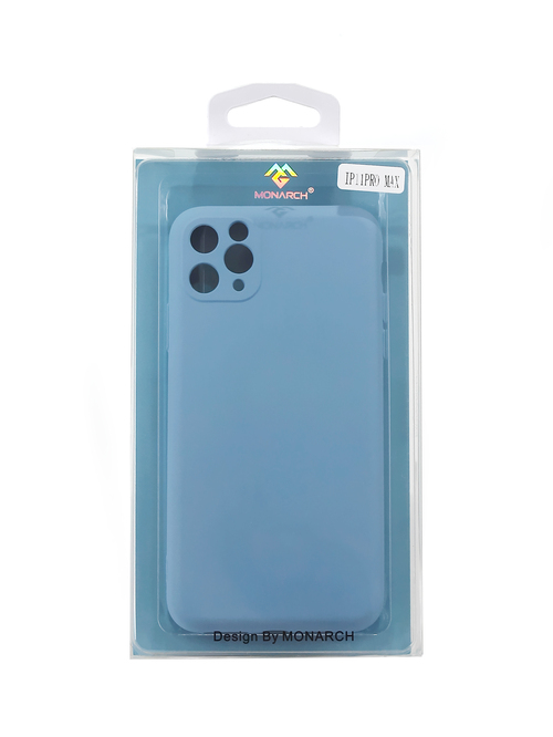 Накладка Apple iPhone 11 Pro Max голубой силикон Monarch Под оригинал без логотипа - 4