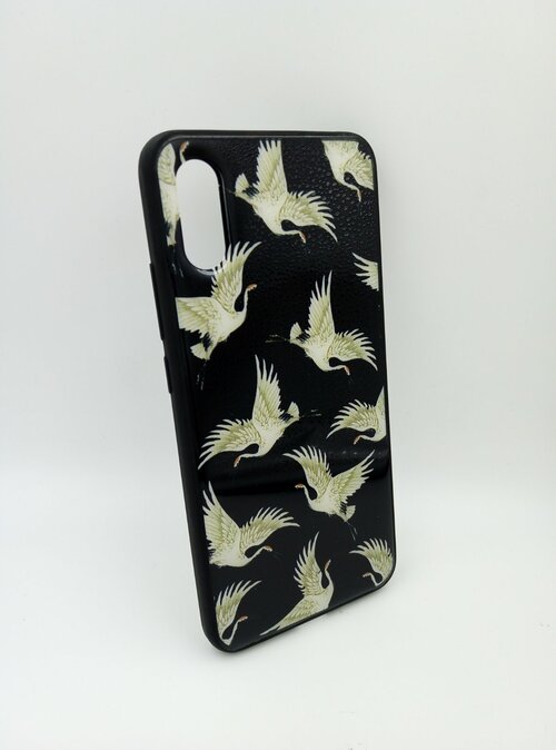 Накладка Apple iPhone 12 черный с защитой камеры Под стекло Животные Аисты - 2