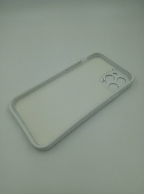 Накладка Apple iPhone 12 белый Soft Touch с защитой камеры силикон Рисунки STOP - 2