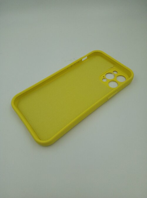 Накладка Apple iPhone 12 Pro желтый Soft Touch с защитой камеры силикон Рисунки Чашка - 2