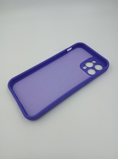 Накладка Apple iPhone 12 Pro фиолетовый Soft Touch с защитой камеры силикон Мульт Джерри - 2