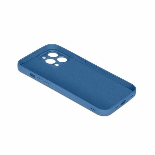 Накладка Apple iPhone 12 Pro Max синий с защитой камеры силикон DF SafeMag - 4
